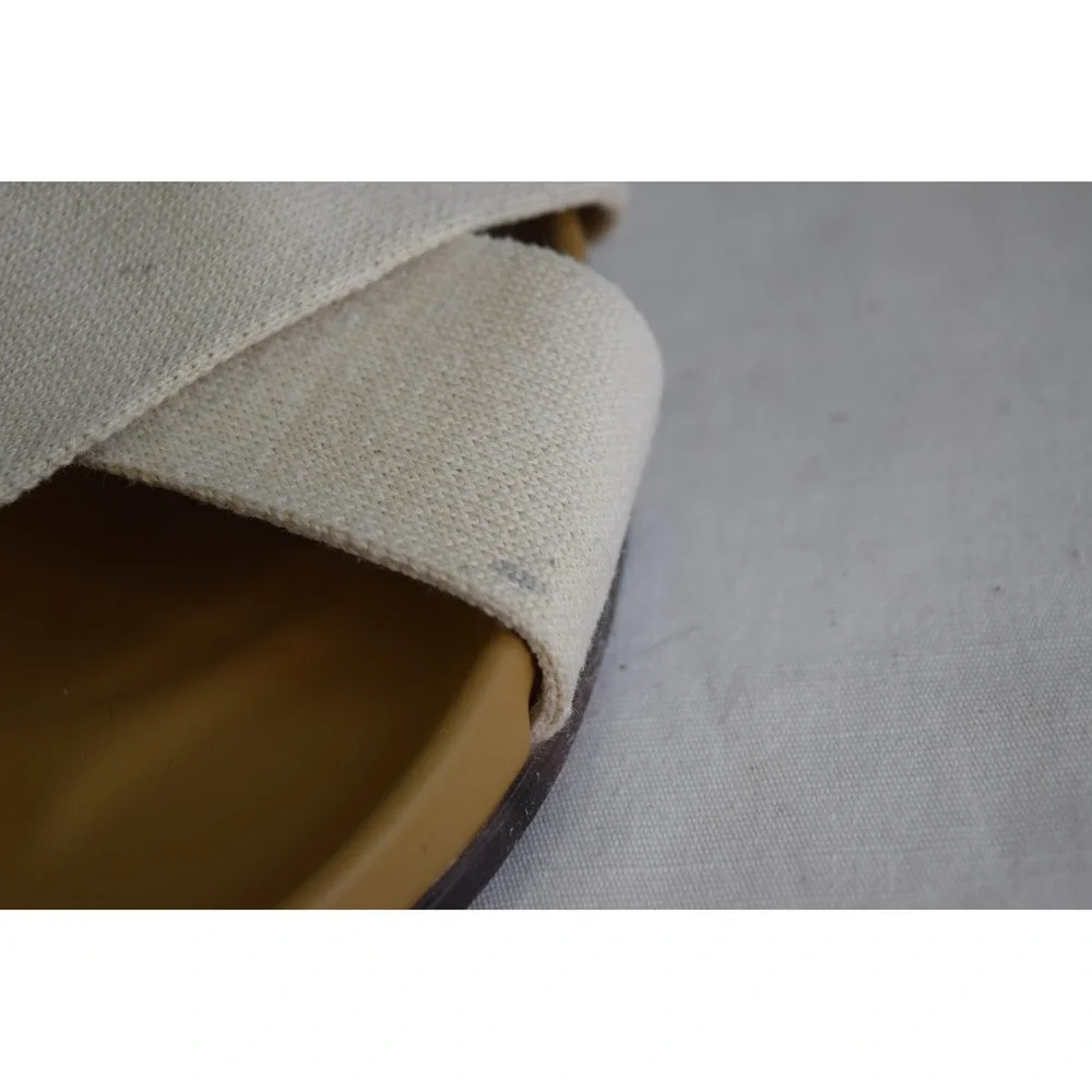 Rothy's The Weekend Slide 8.5 Oatmeal Crisscross Sandal Womens Sustainable